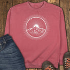 Solar Crest Sweatshirt - Crimson
