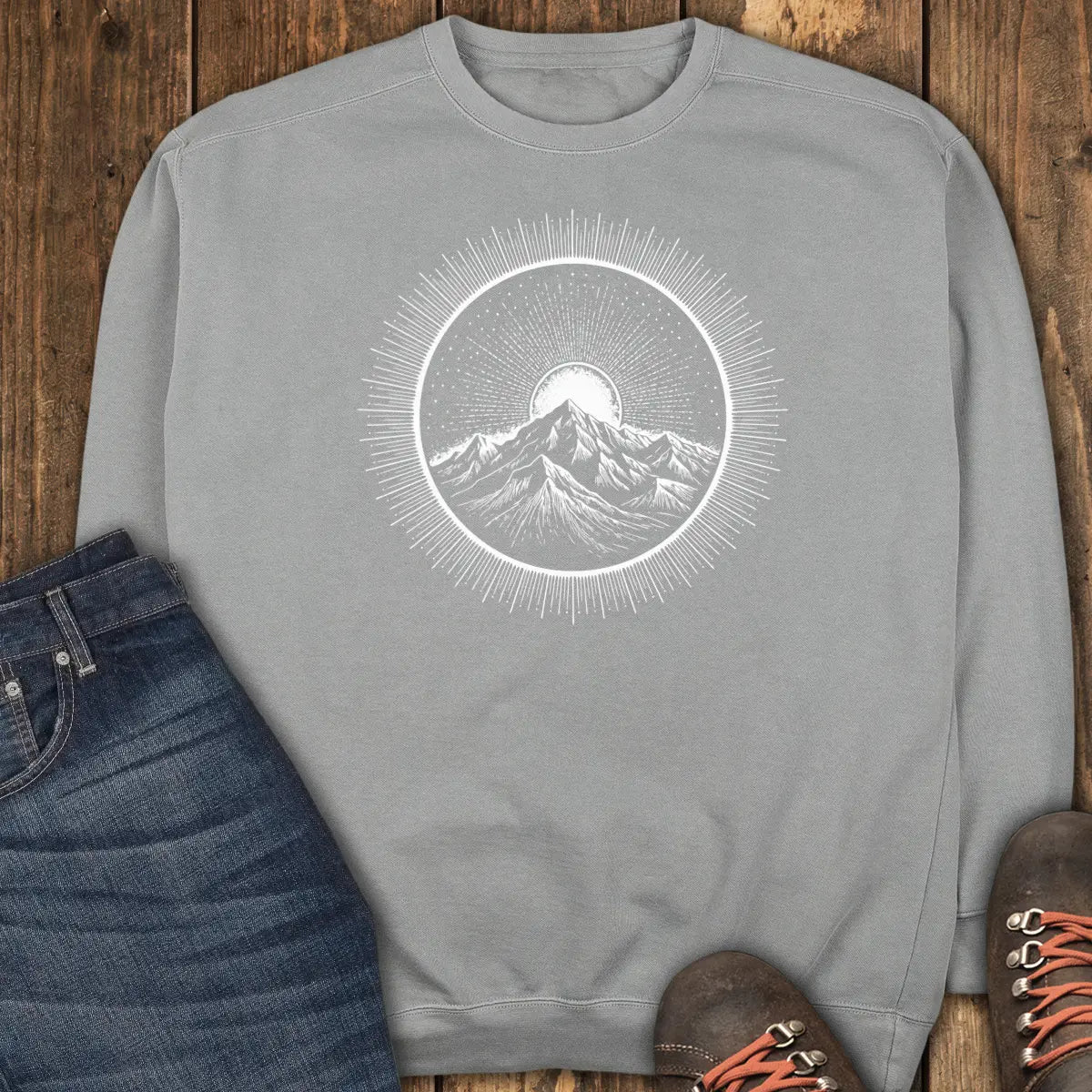 Solar Crest Sweatshirt - Grey