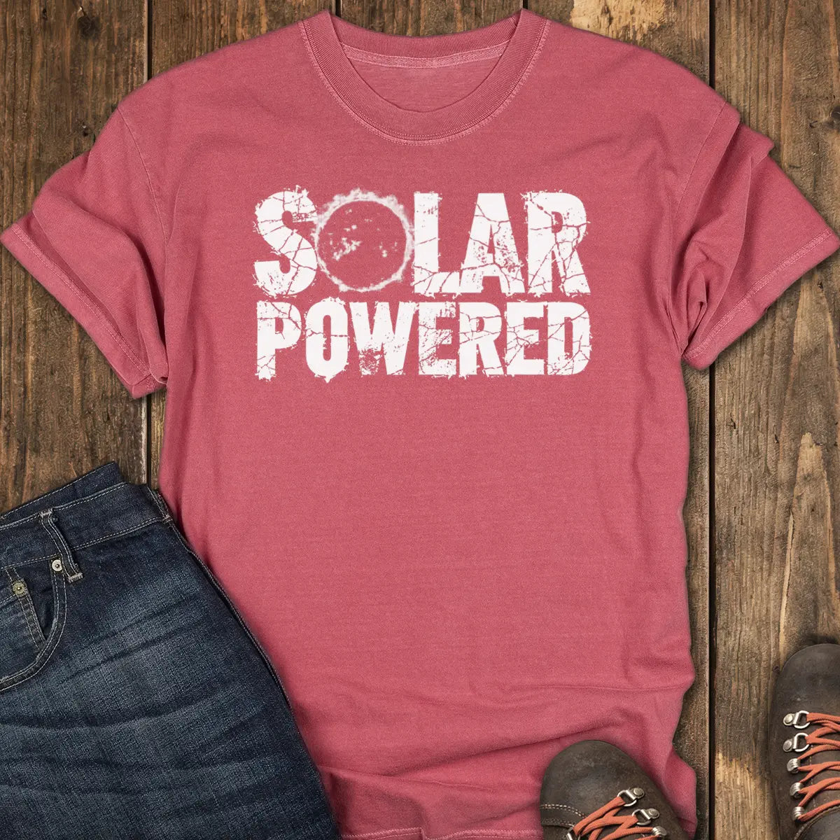 Solar Powered Tee - Crimson