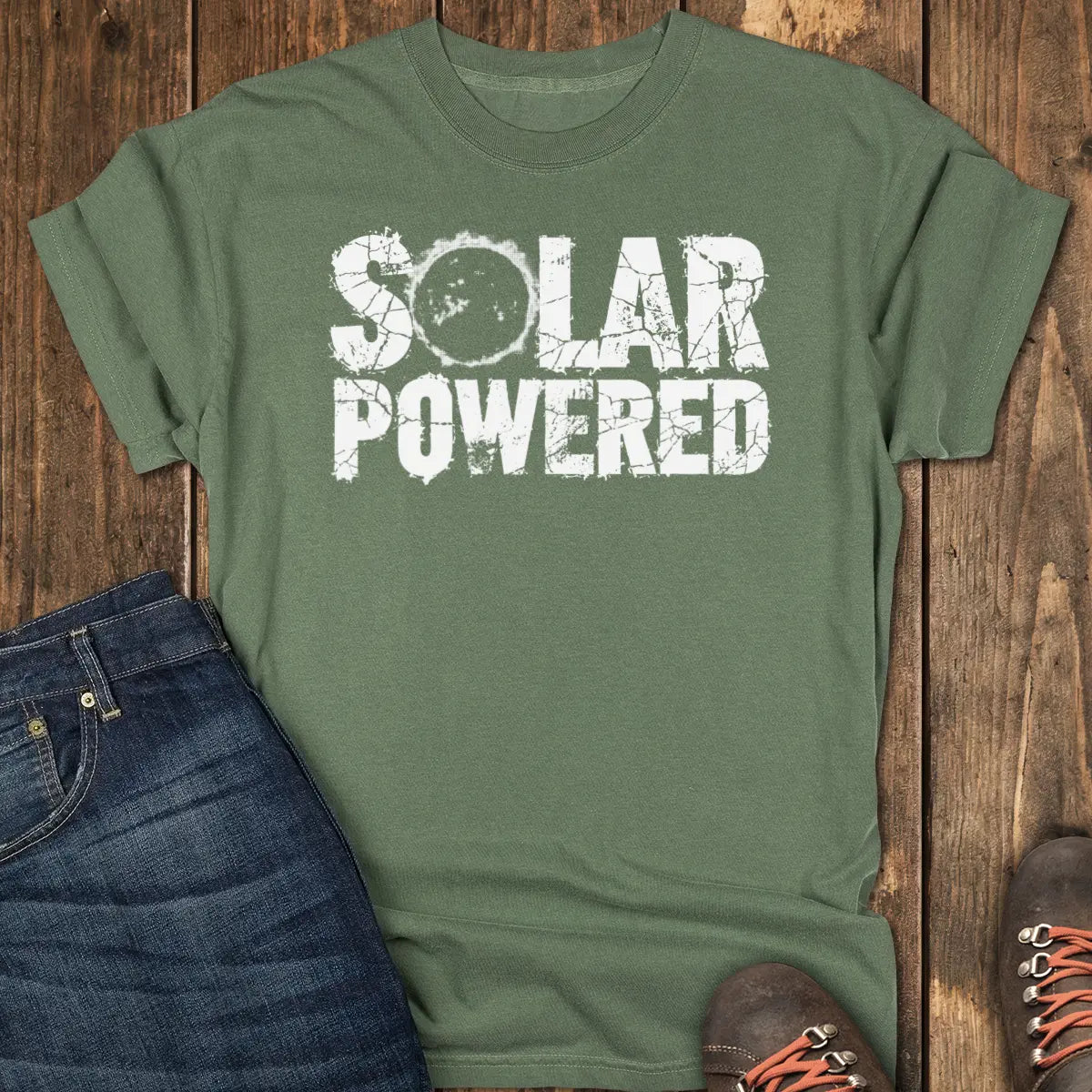 Solar Powered Tee - Moss