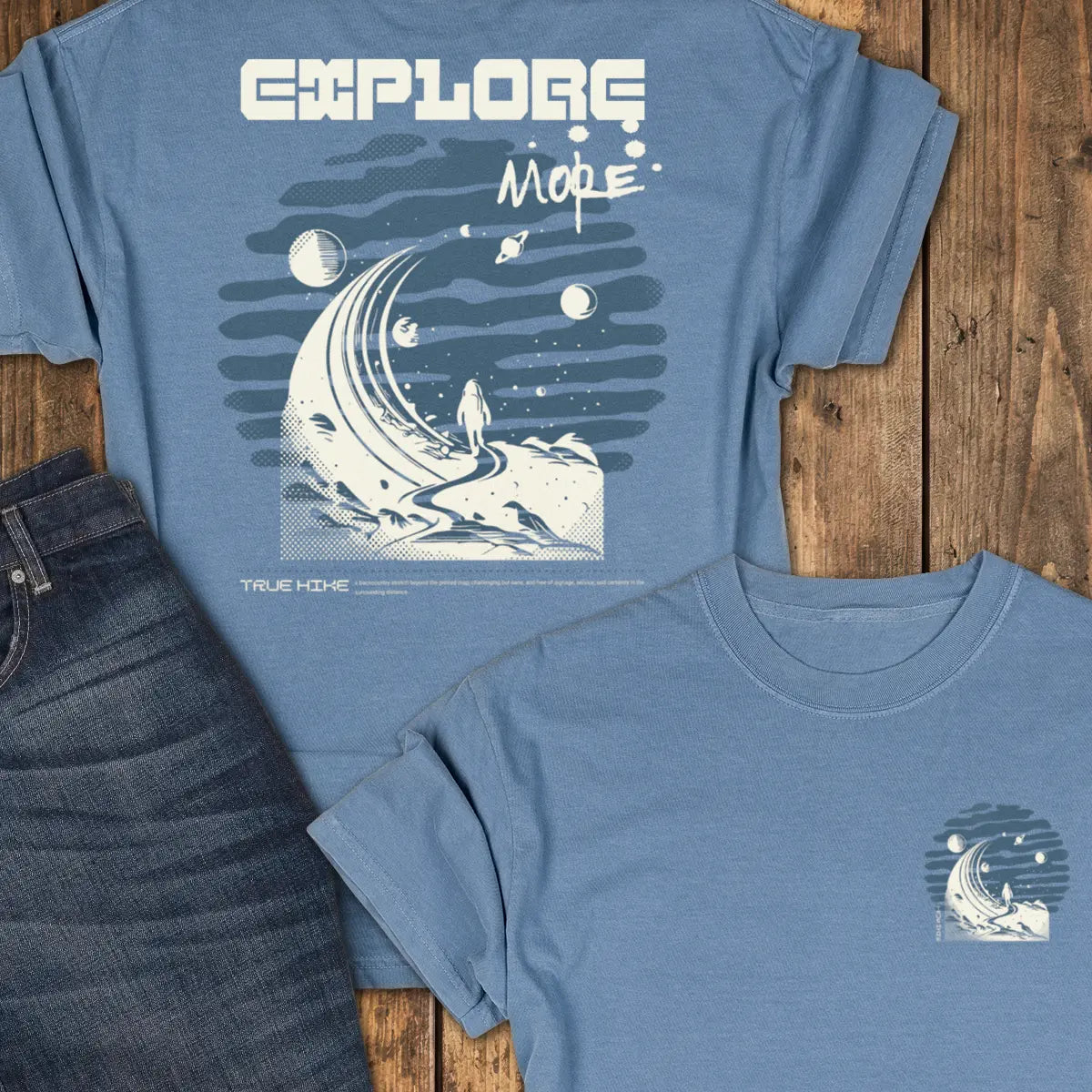 Space Hike Tee - Blue Jean