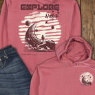 Space Hike Hoodie - Crimson
