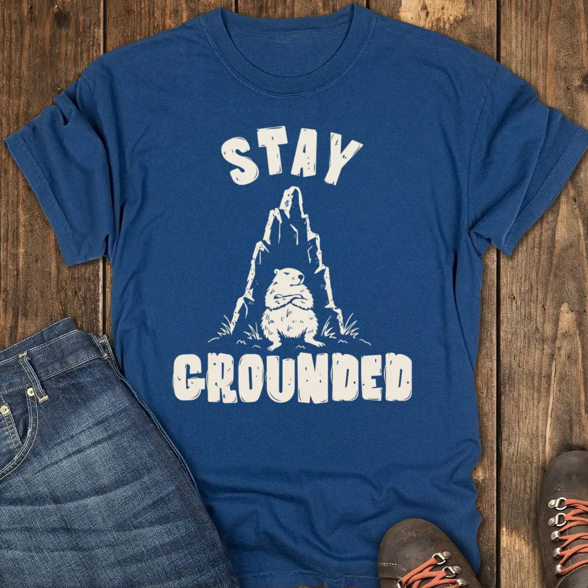 Stay Grounded Tee - Navy