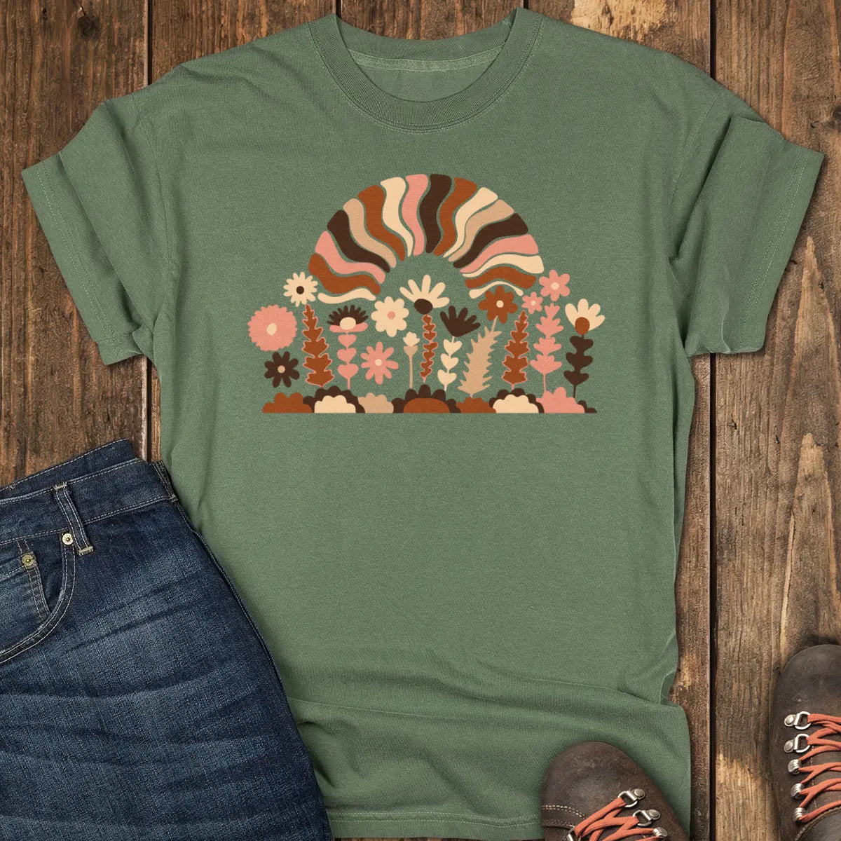 Summer Outside Tee - Moss