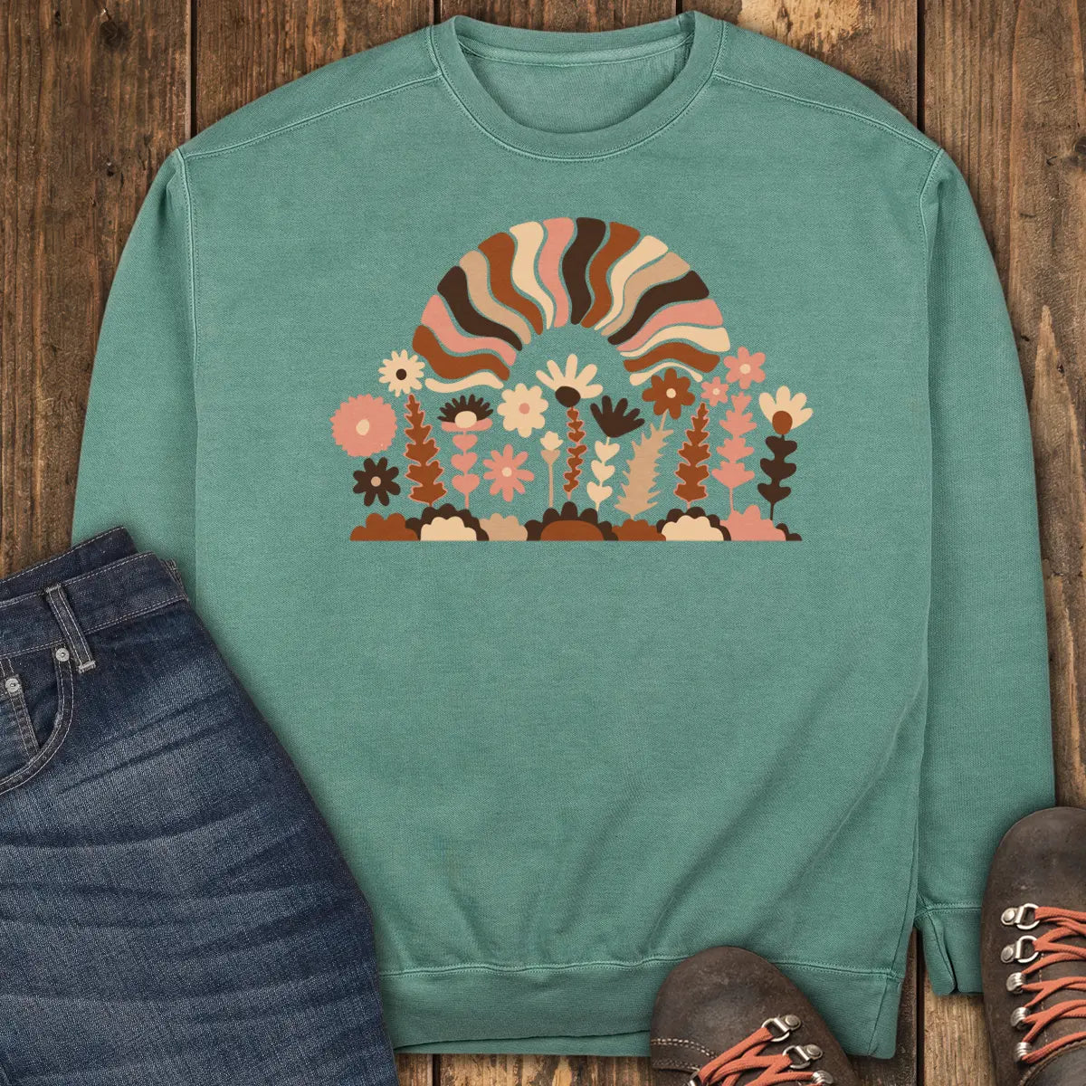 Summer Outside Sweatshirt - Light Green