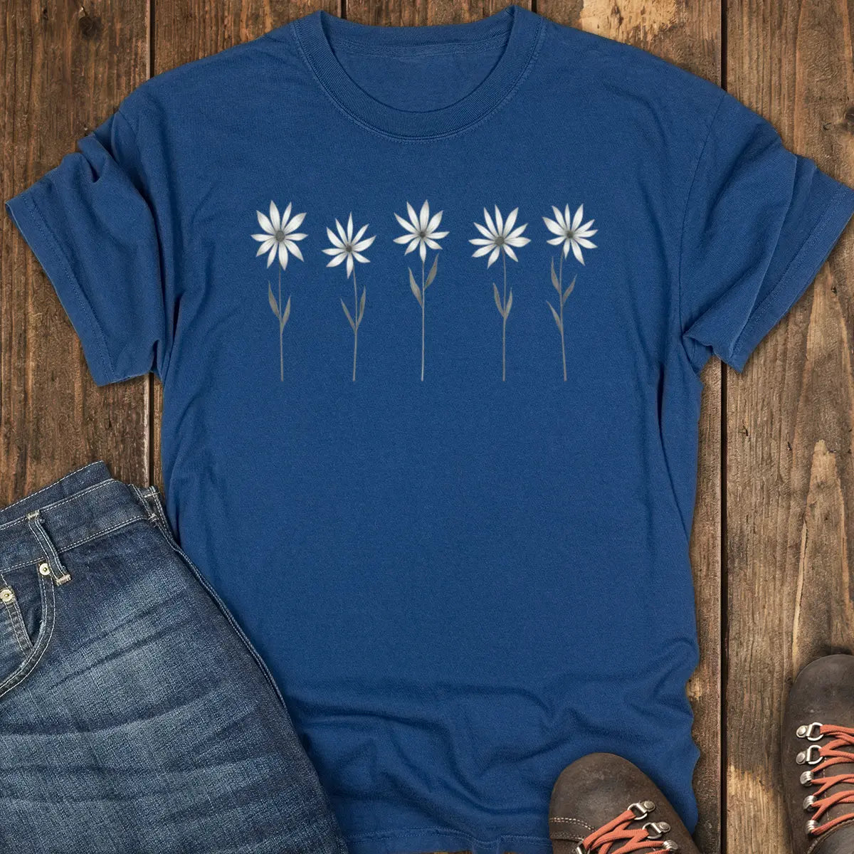 Summit Blooms Tee - Navy