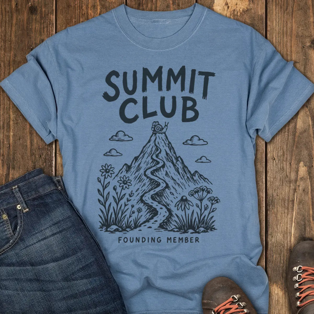 Summit Club Tee - Blue Jean