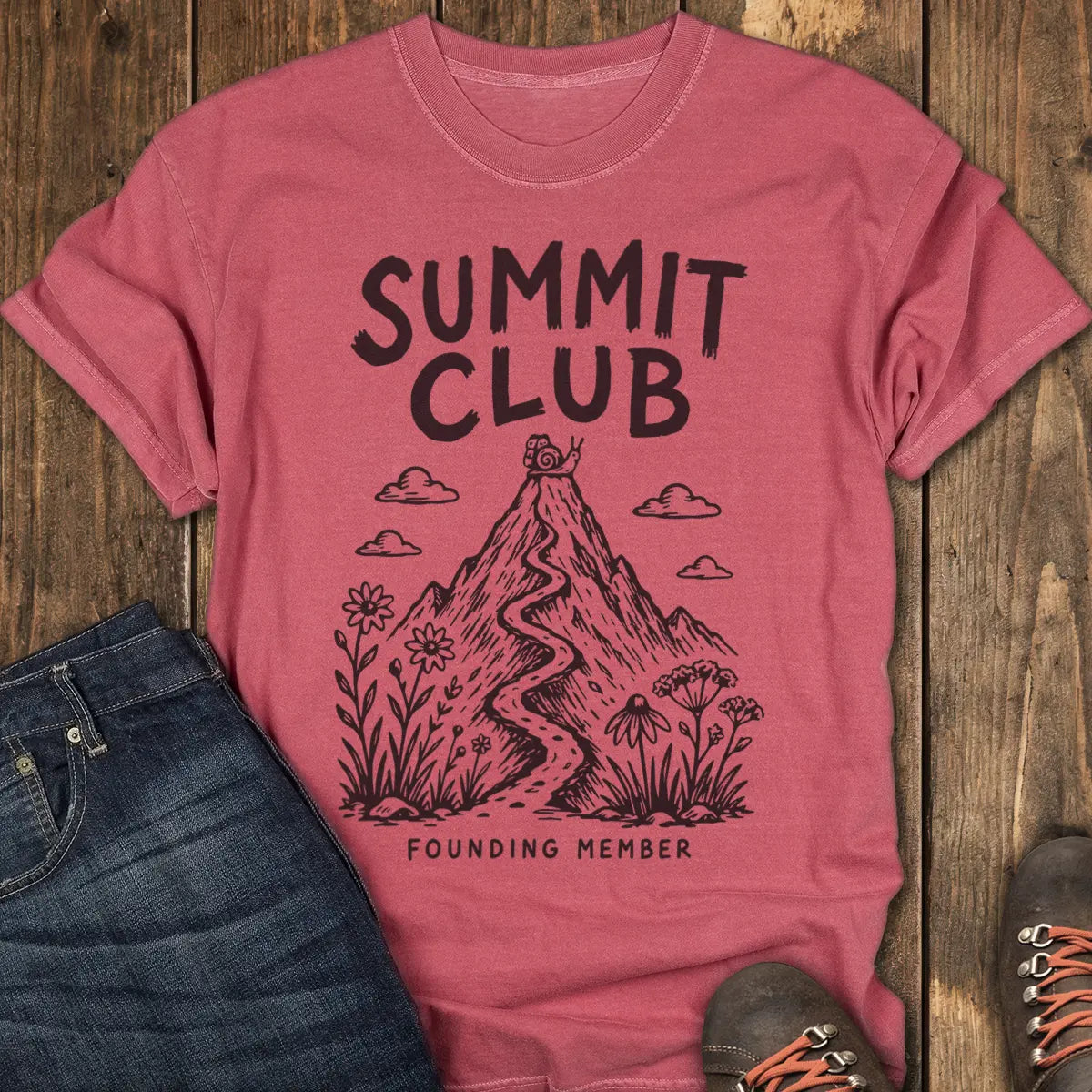Summit Club Tee - Crimson