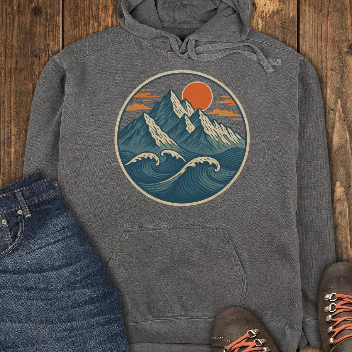 Summit Tide Hoodie - Pepper