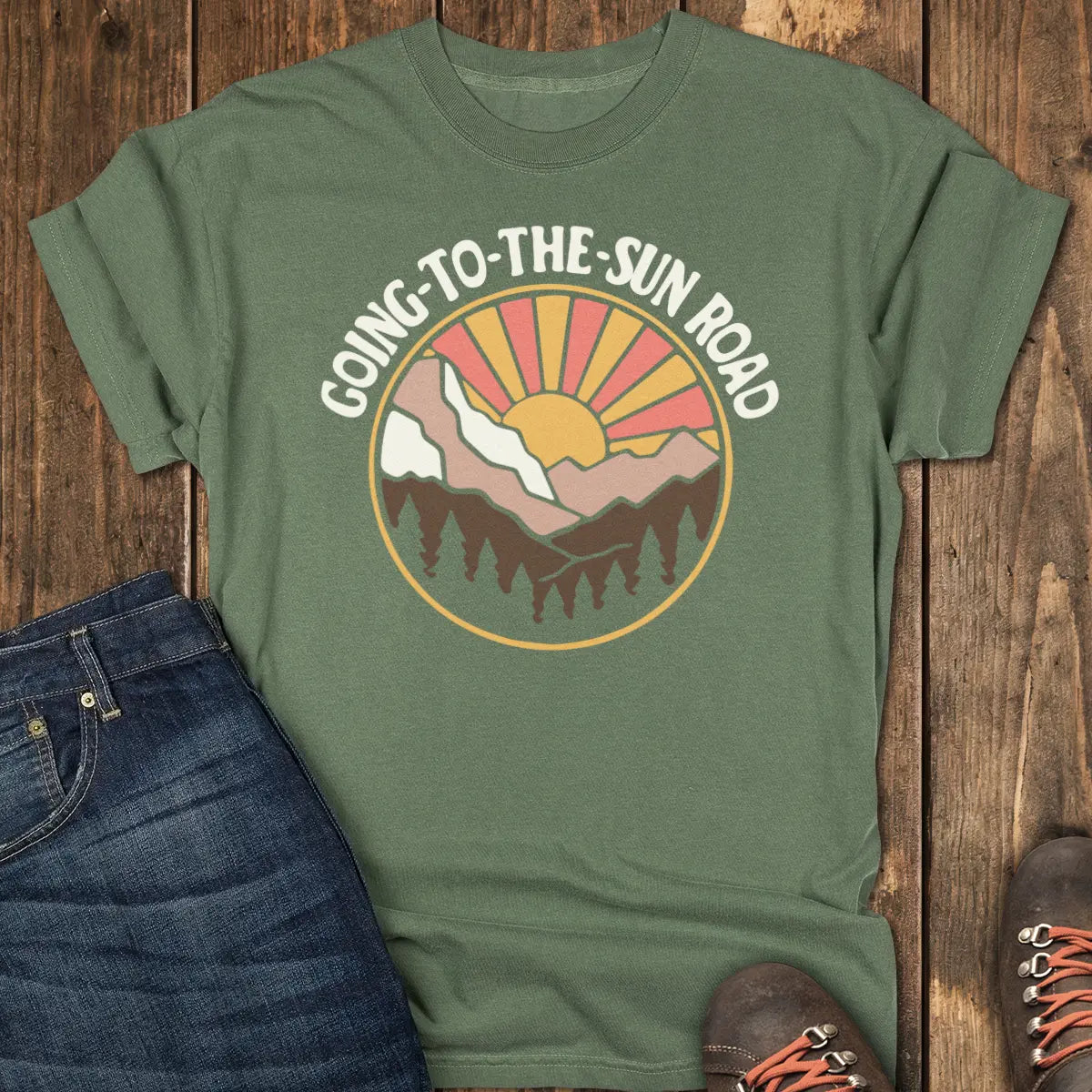 Sun Highway Tee - Moss