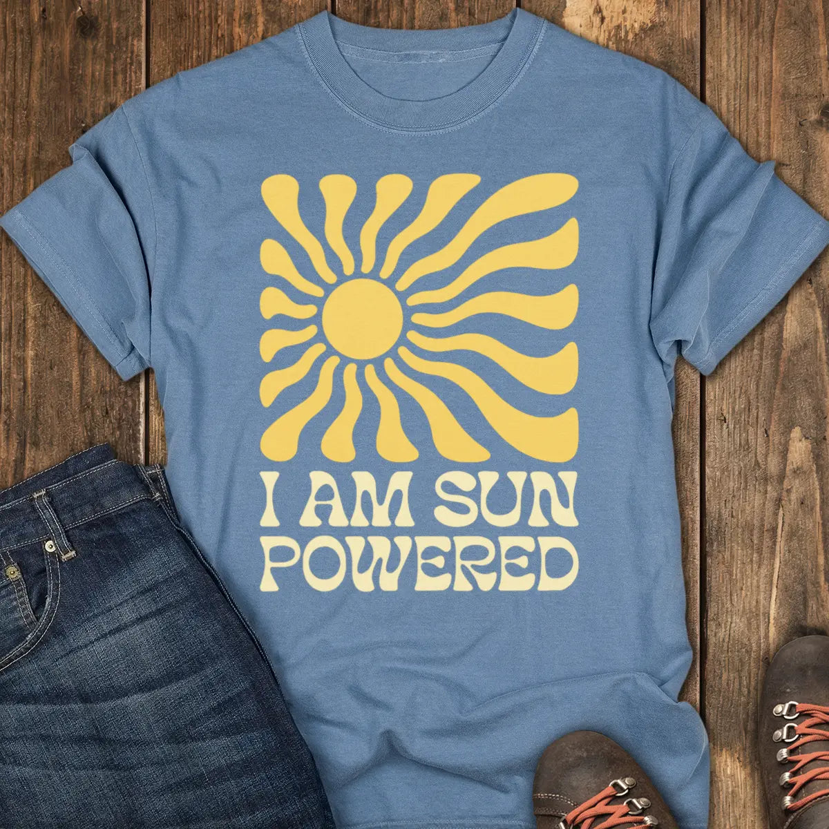Sun Powered Tee - Blue Jean