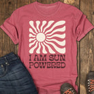 Sun Powered Tee - Crimson