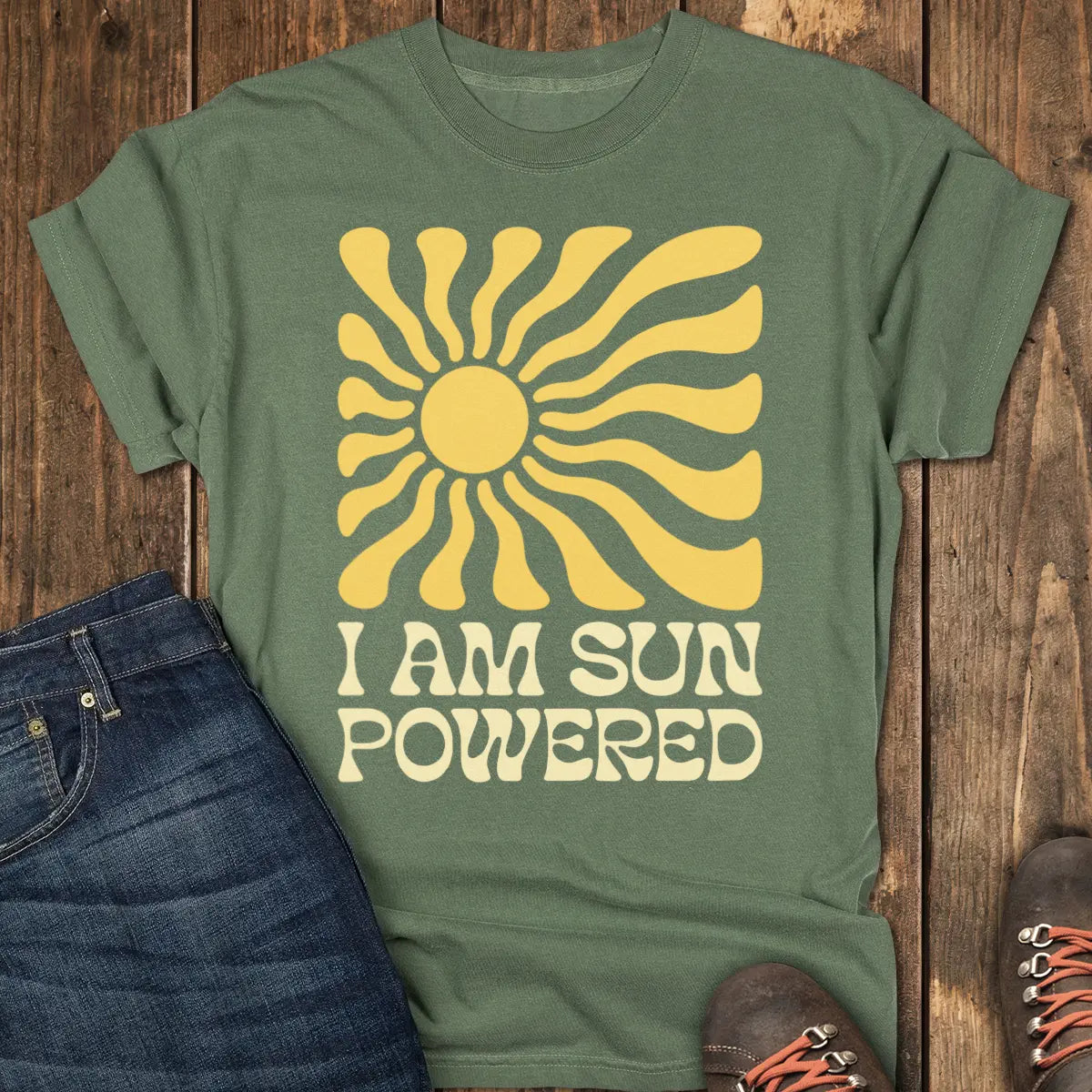 Sun Powered Tee - Moss