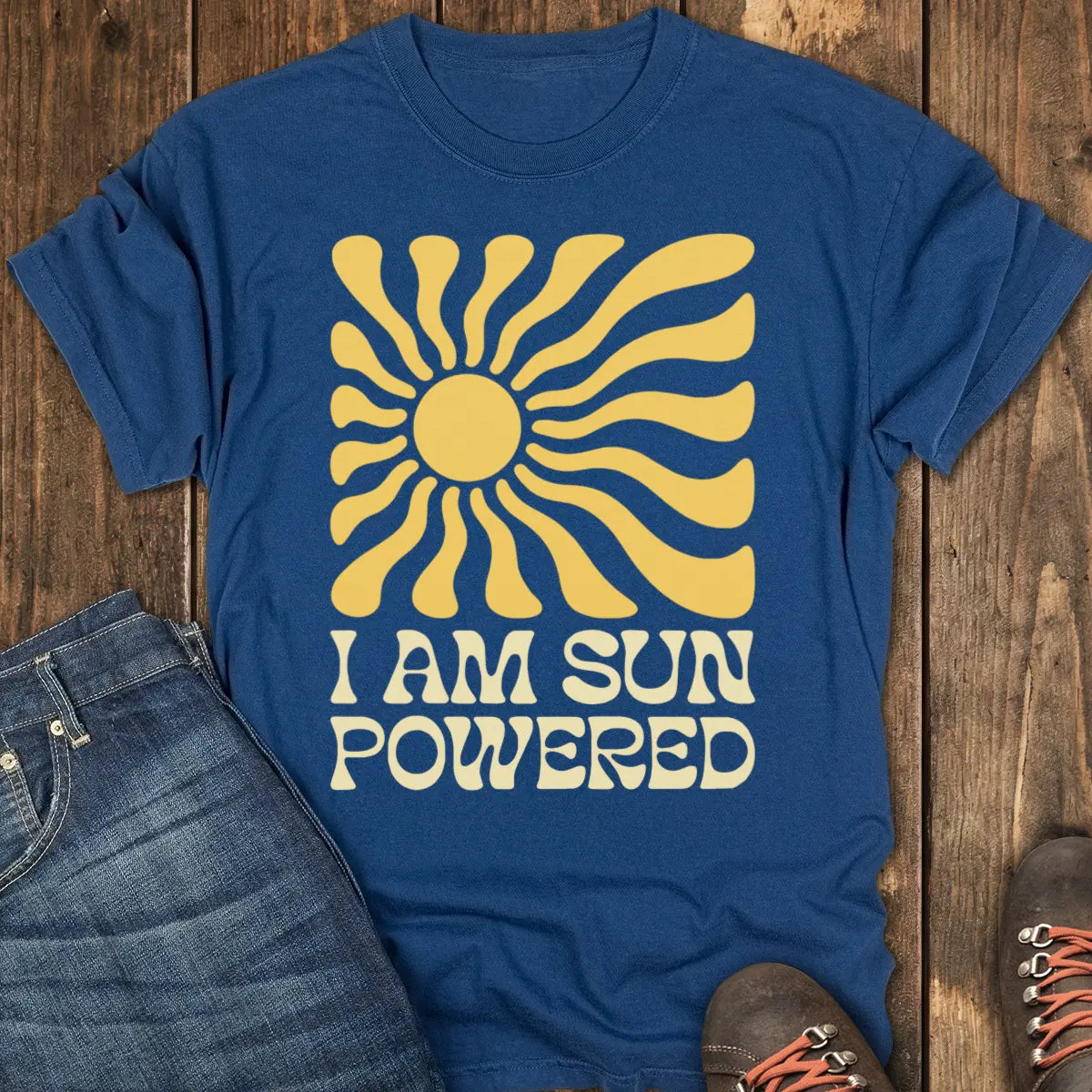 Sun Powered Tee - Navy