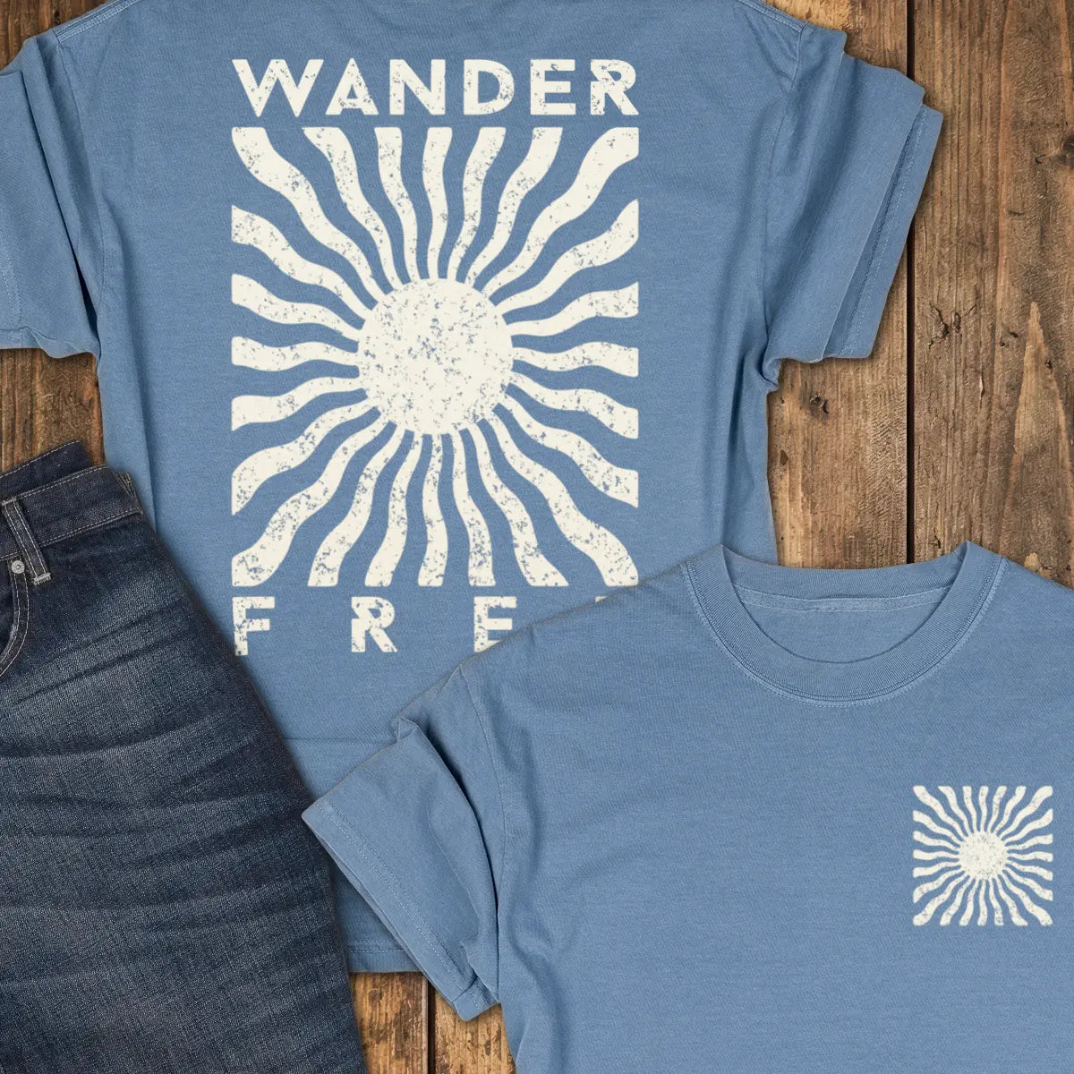 Sunburst Tee - Blue Jean