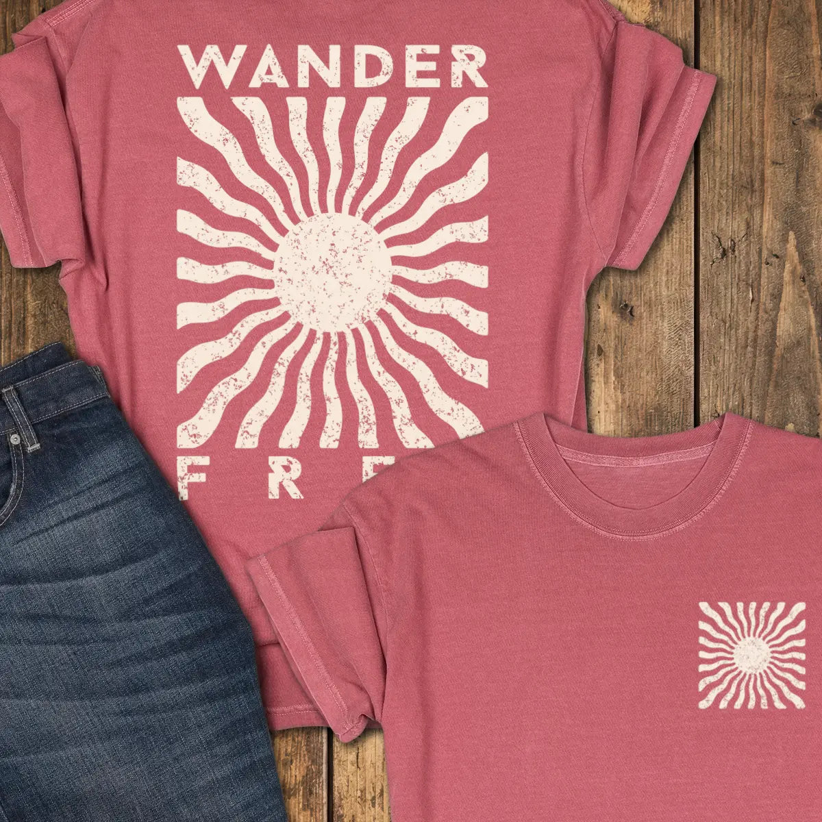 Sunburst Tee - Crimson