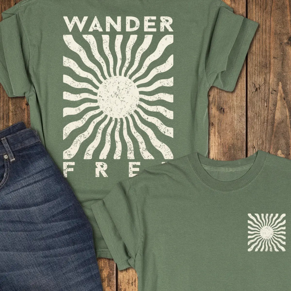 Sunburst Tee - Moss