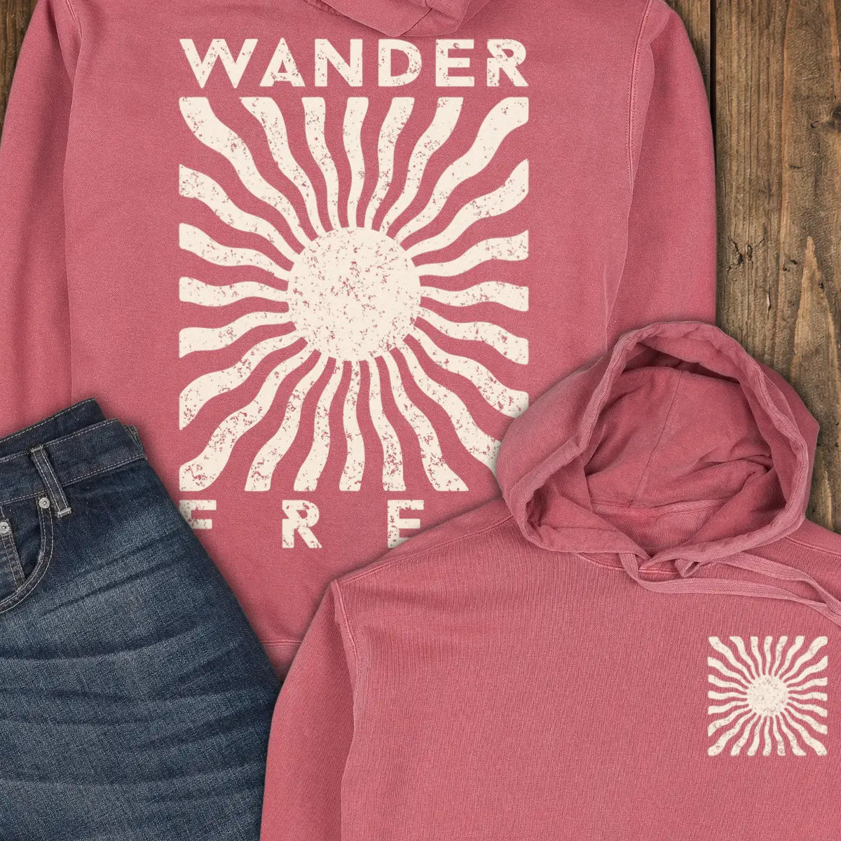 Sunburst Hoodie - Crimson