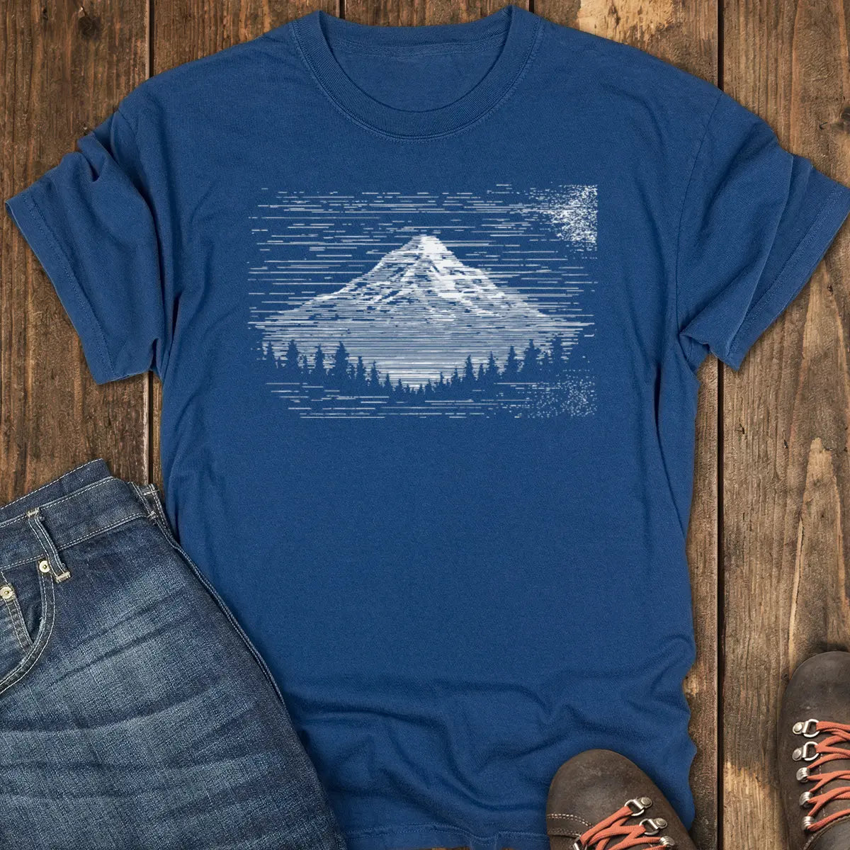 TV Static Tee - Navy