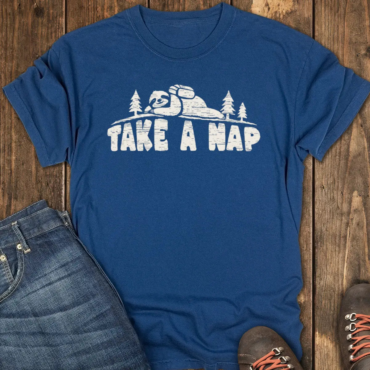 Take A Nap Tee - Navy