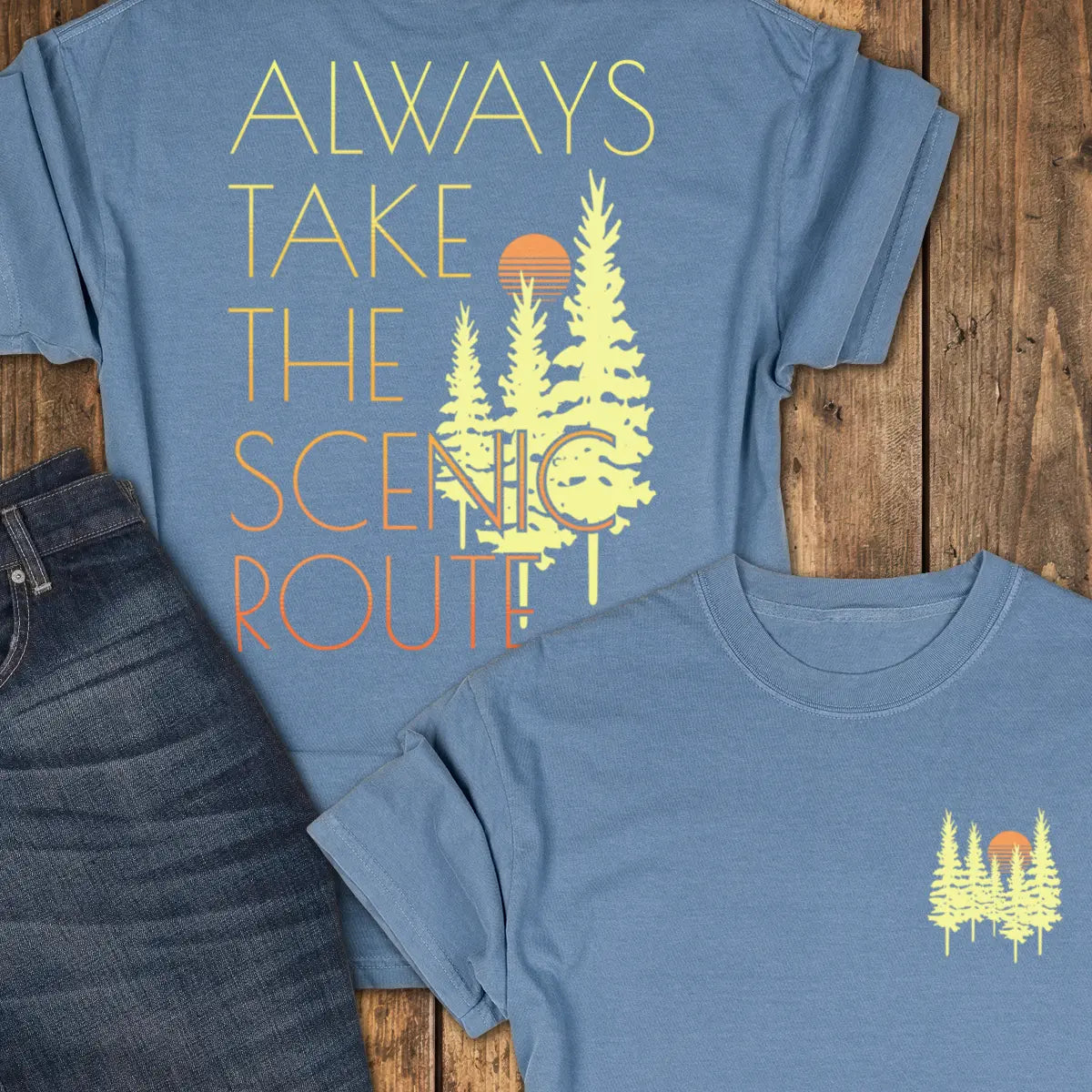 Take Your Time Tee - Blue Jean