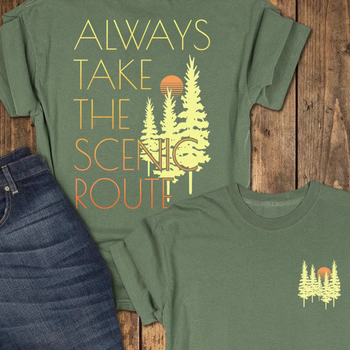 Take Your Time Tee - Moss