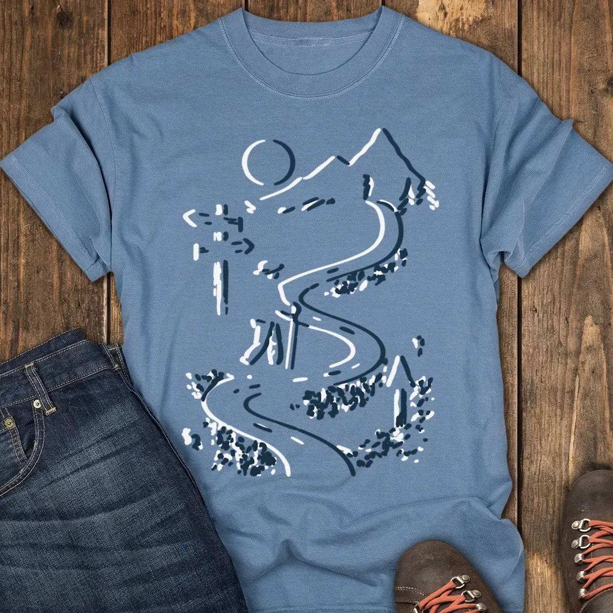Take a Walk Tee - Blue Jean