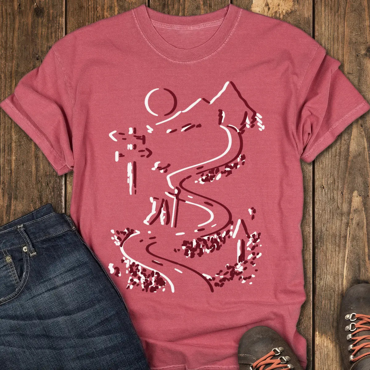 Take a Walk Tee - Crimson