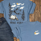 Tent Life, No Trail — Back Print Tee - Blue Jean