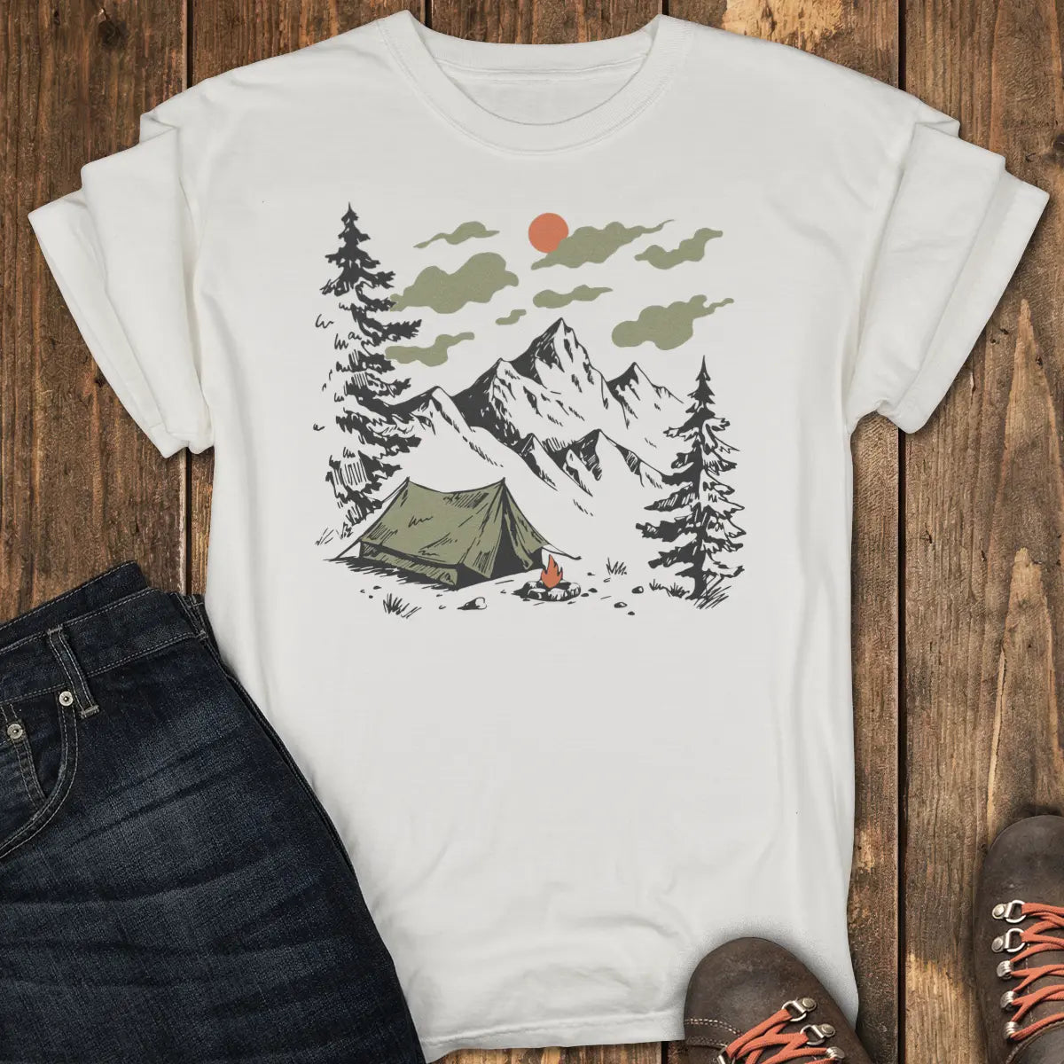 Tent Life, No Trail Tee - White