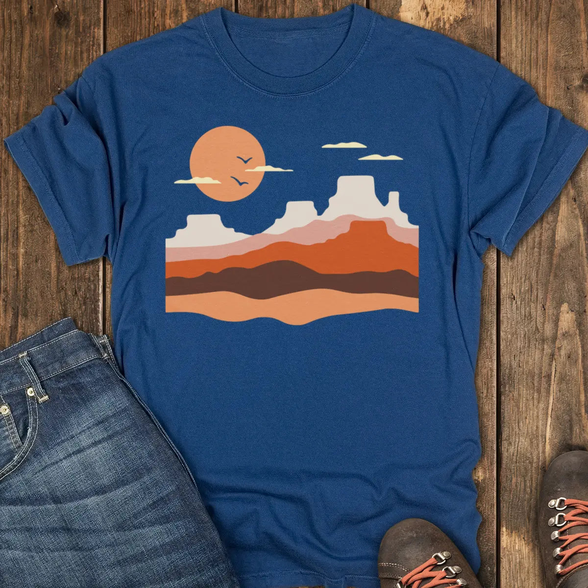 Terracotta Sky Tee - Navy