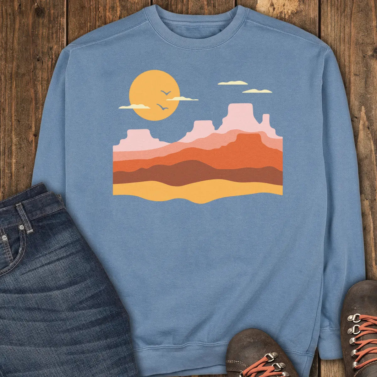 Terracotta Sky Sweatshirt - Blue Jean