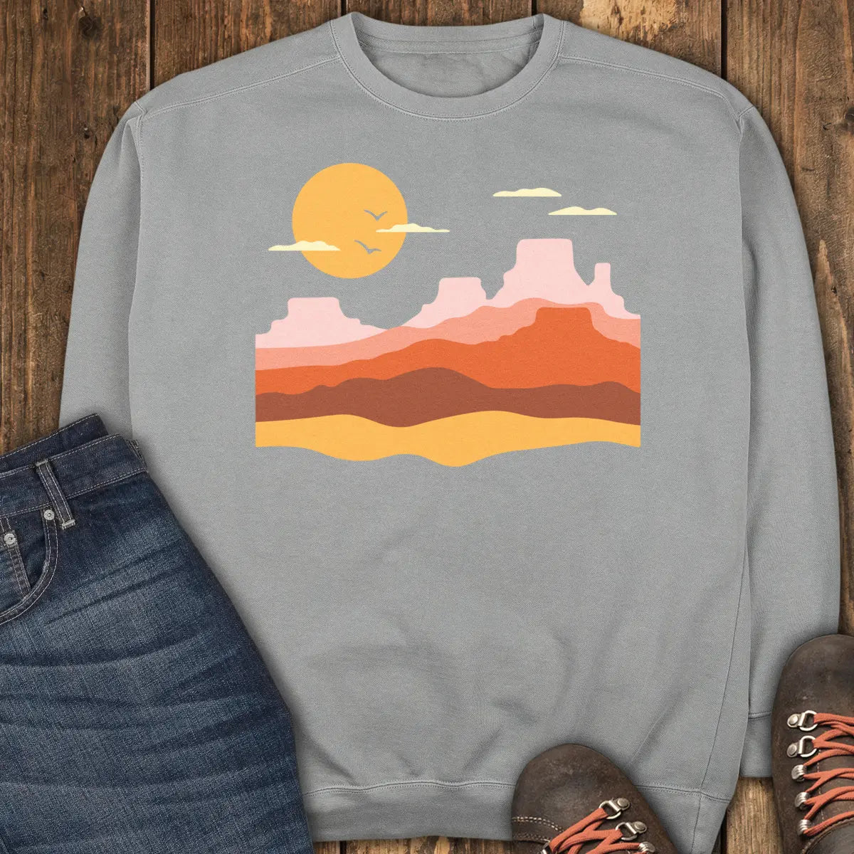 Terracotta Sky Sweatshirt - Grey