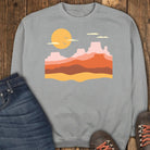 Terracotta Sky Sweatshirt - Grey