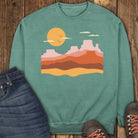 Terracotta Sky Sweatshirt - Light Green