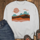 Terracotta Sky Sweatshirt - White