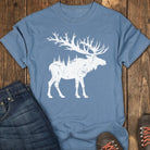 The Forest Moose Tee - Blue Jean