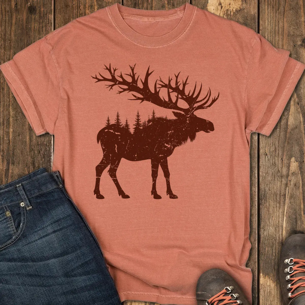 The Forest Moose Tee - Yam