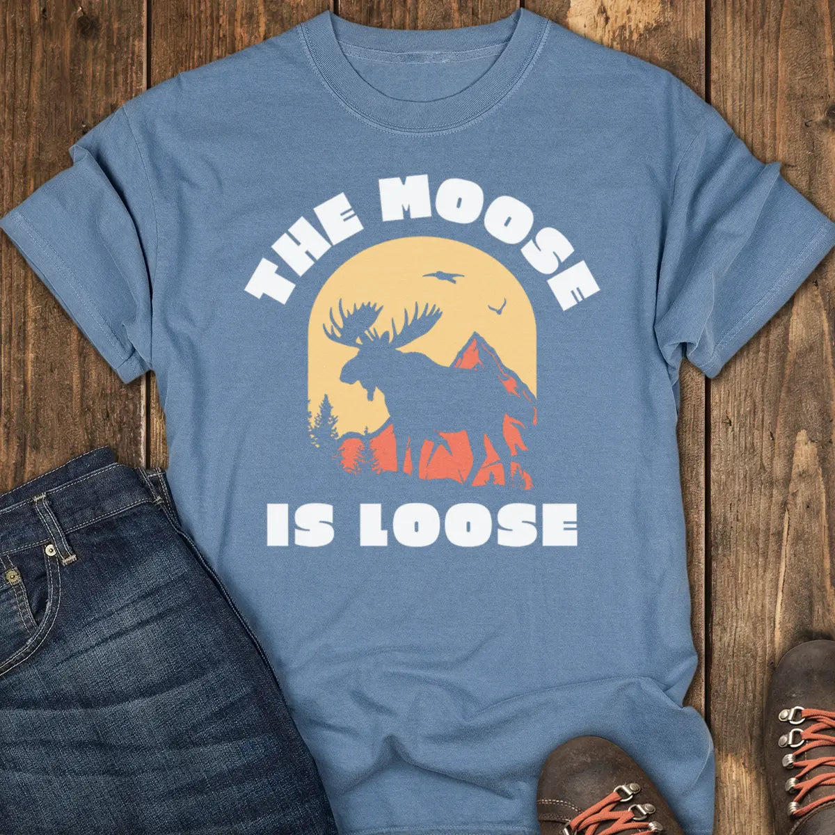 The Loose Moose Tee - Blue Jean