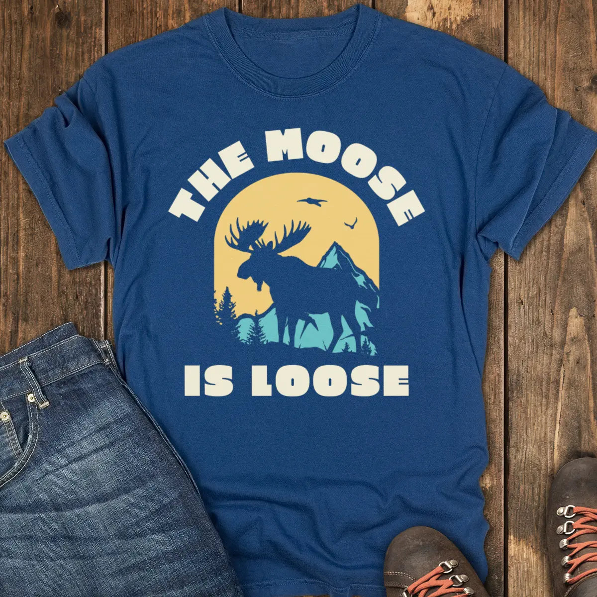 The Loose Moose Tee - Navy