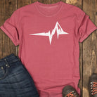 The Mountain Heartbeat Tee - Crimson