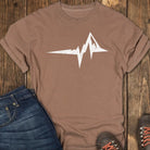 The Mountain Heartbeat Tee - Espresso