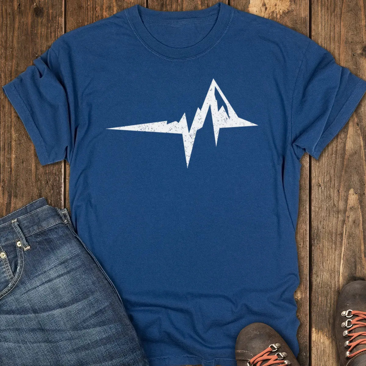 The Mountain Heartbeat Tee - Navy