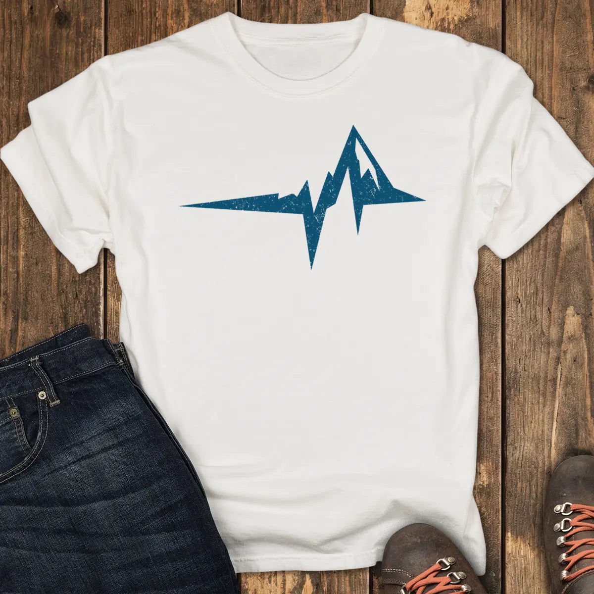 The Mountain Heartbeat Tee - White