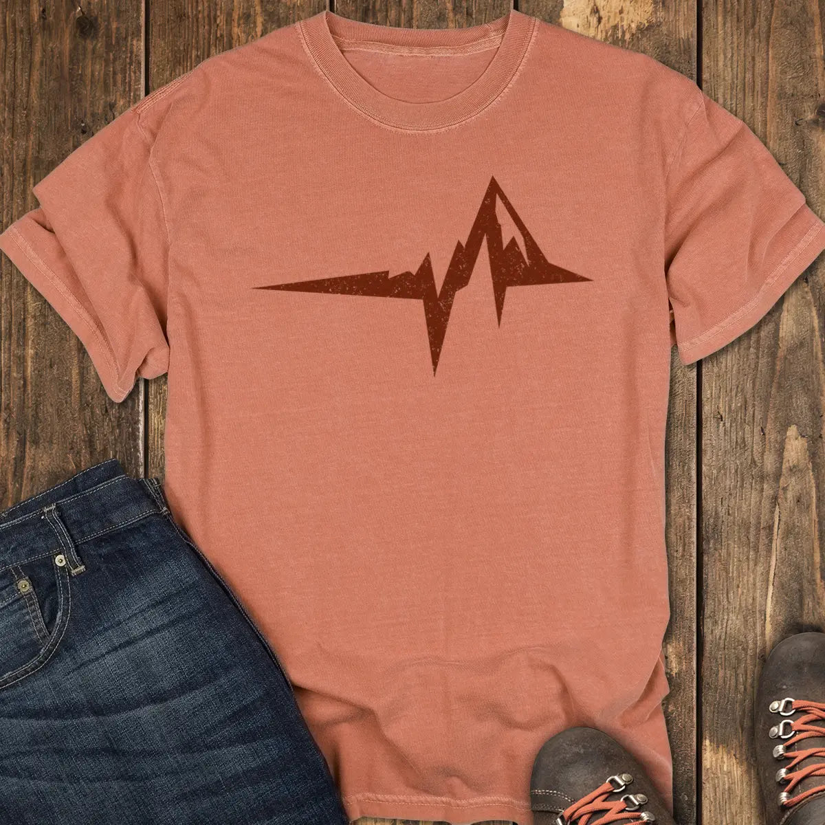 The Mountain Heartbeat Tee - Yam