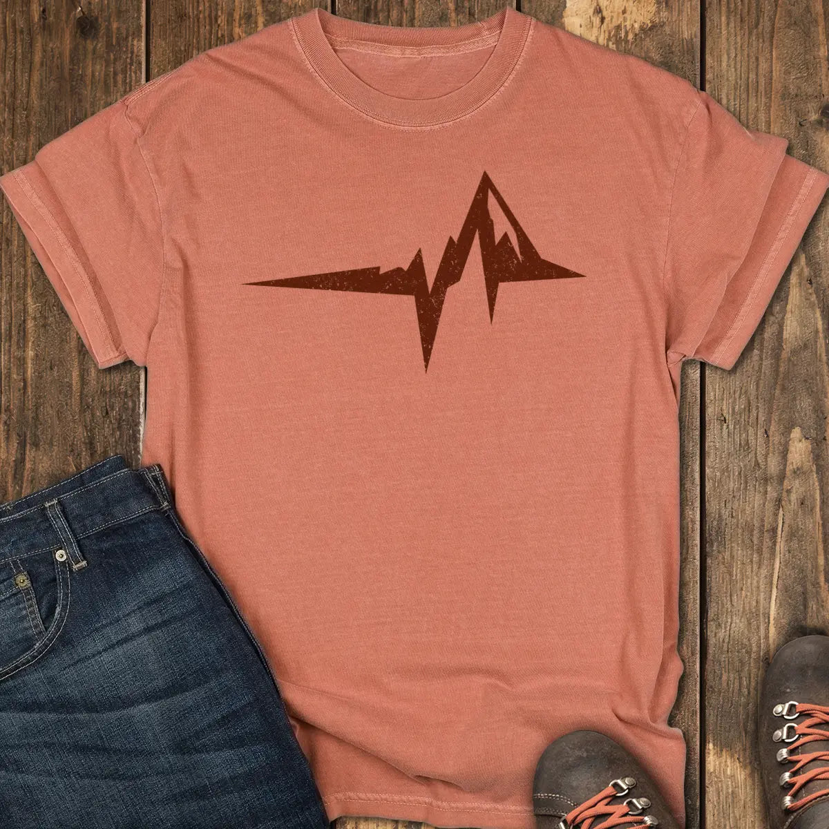 The Mountain Heartbeat Tee - Yam