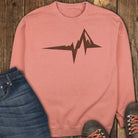 The Mountain Heartbeat Sweatshirt - Terracotta