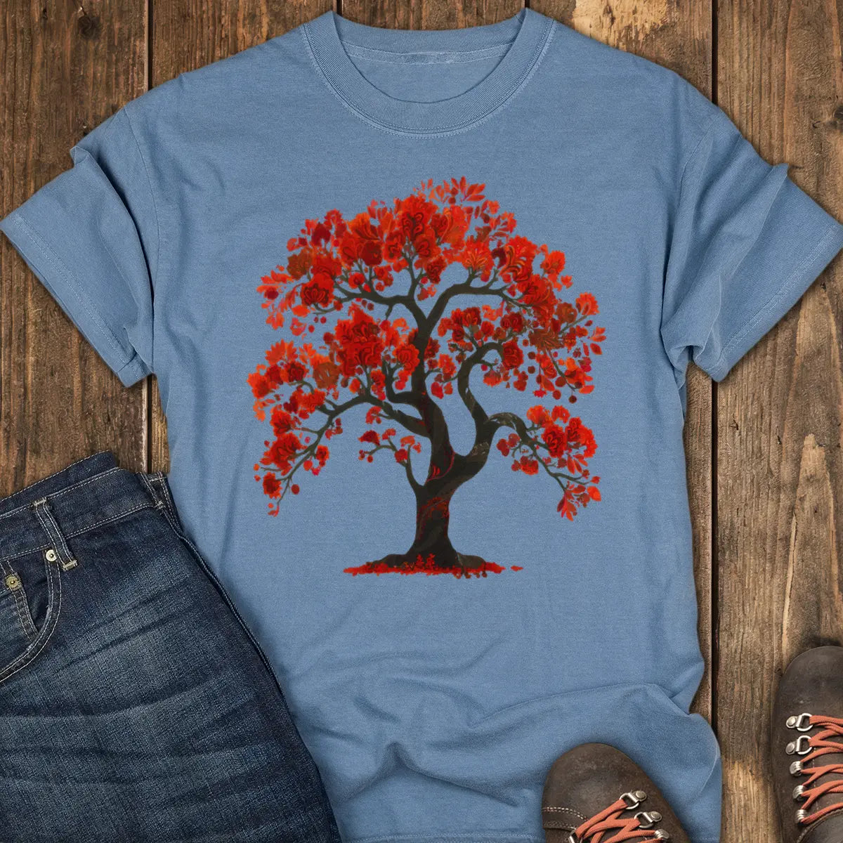 The Red Oak Tee - Blue Jean