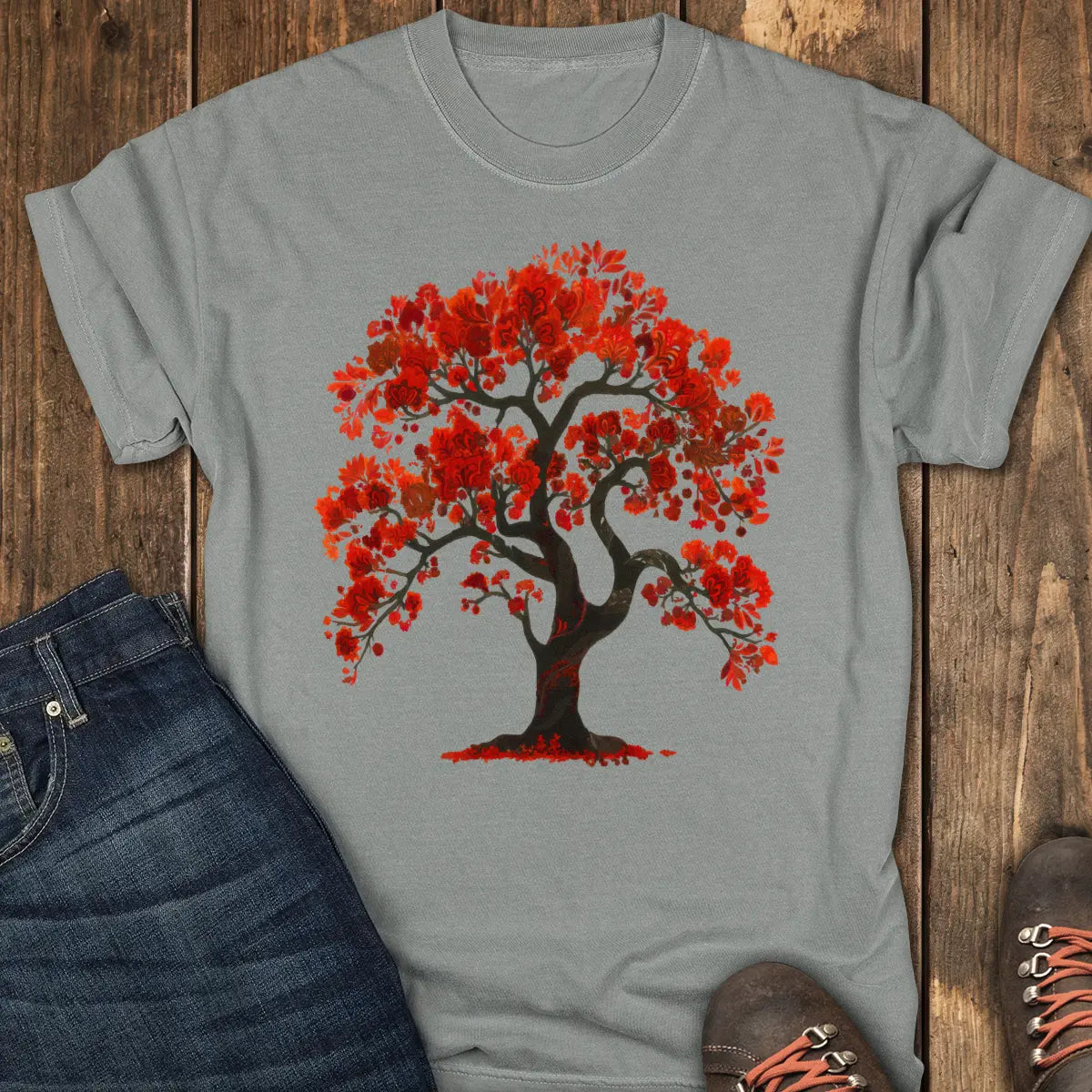 The Red Oak Tee - Grey