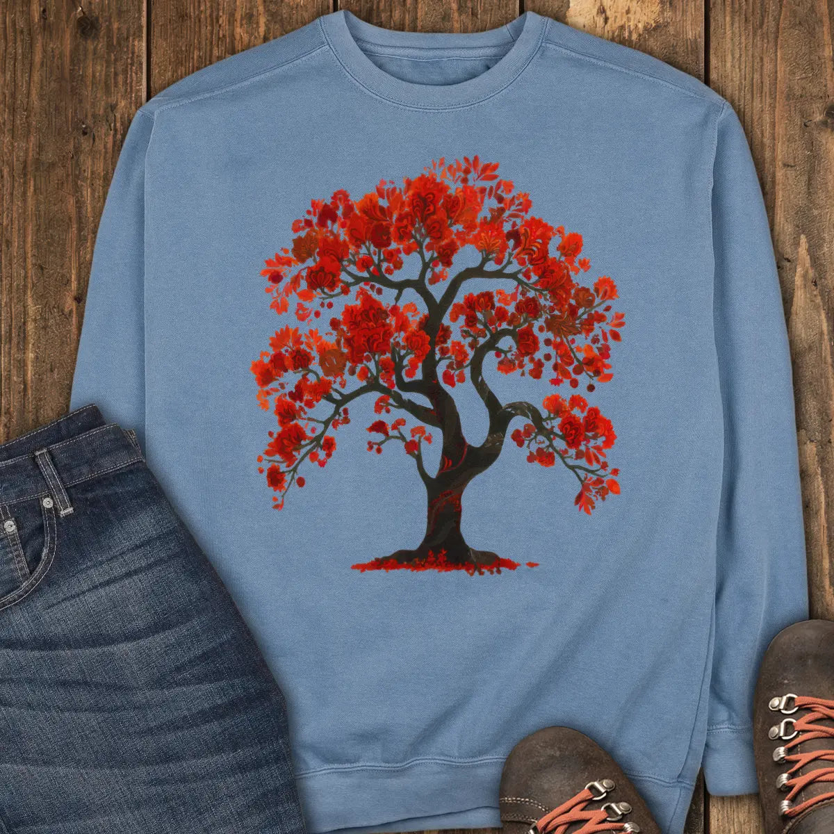 The Red Oak Sweatshirt - Blue Jean